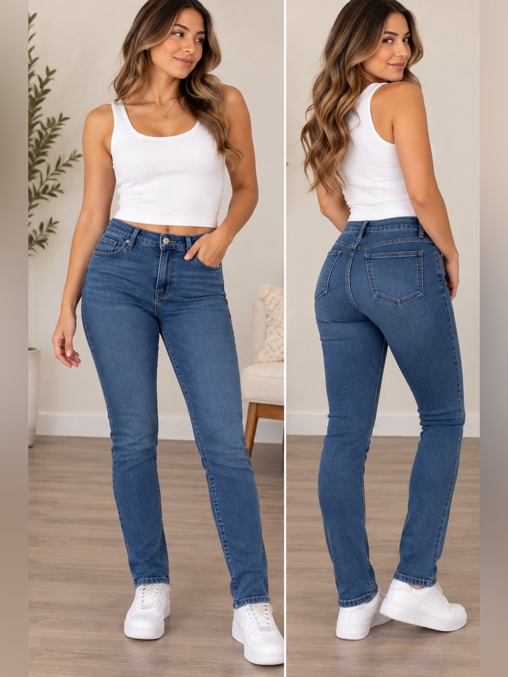 Forever 21 Medium Blue High-Rise Skinny Jeans size 28